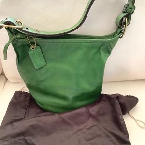 Vintage COACH Tattersal Bleeker Bucket Handbag No. L0769-11422.